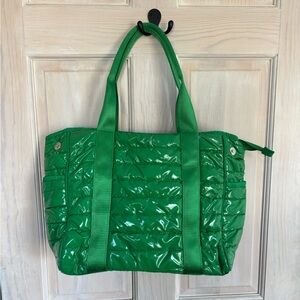 Ah-Dorned quilted tote bag in green
